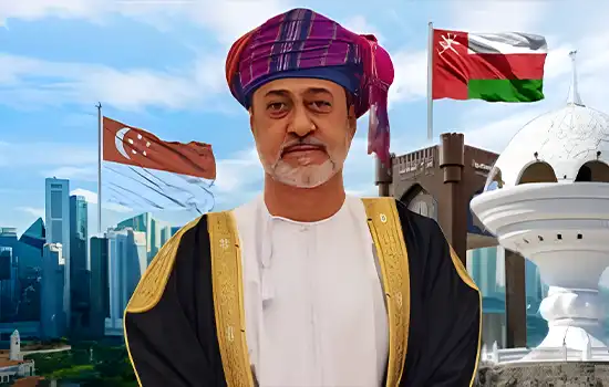 مراسم استقبال رسمی سلطان عمان در سنگاپور