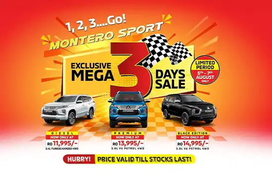 Special Three Day Discounts on Mitsubishi Montero Sport Models by General Motors Oman 2