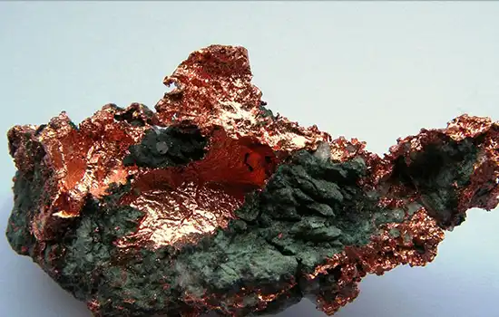 Image of a copper ore sample from Oman's copper extraction project