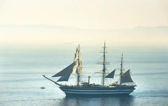 The historic and majestic Italian ship 'Amerigo Vespucci' on its world tour heading to the shores of Muscat 4 historic italian ship amerigo vespucci embarks on its global voyage towards oman en