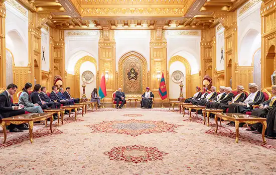 جلالة السلطان ورئيس بيلاروسيا يعقدان مباحثات رسمية 5 hm the sultan president of belarus hold official talks en