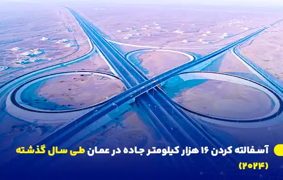 تصویر هوایی از پروژه‌های جاده‌ای مدرن در عمان؛ بخشی از ۱۶ هزار کیلومتر راه آسفالت‌شده در سال ۲۰۲۴