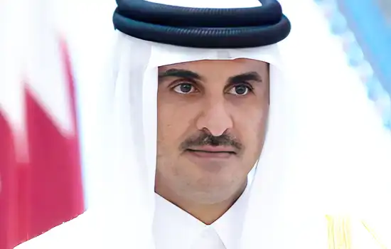 His Highness Sheikh Tamim bin Hamad Al Thani, Emir of Qatar, ahead of his official state visit to Oman on January 28, 2025.