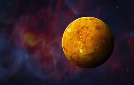 A stunning digital depiction of Venus glowing brightly in space. Tonight, February 16, 2025, Venus will reach its peak brightness in the sky over Oman, making it the perfect opportunity for observation with a telescope or the naked eye.