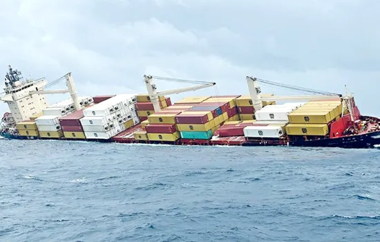 commercial vessel sinks near salalah 20 crew members rescued in final moments en