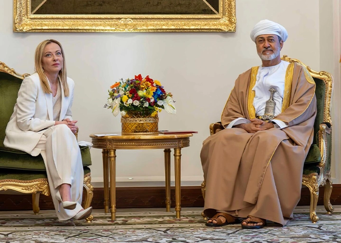 Sultan Haitham’s First Personal Attendance at the GCC Summit4 December 2025 7 Sultan of Oman the GCC leaders and the Prime Minister of Italy